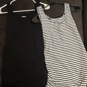 Two maternity ribbed shirts